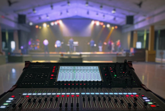 Audio mixer in a church