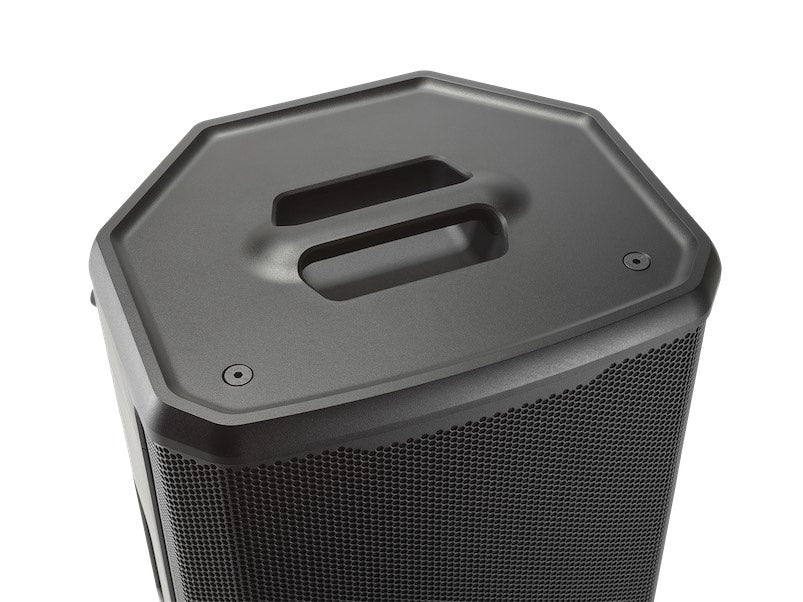 JBL PRX915 top handle of speaker.