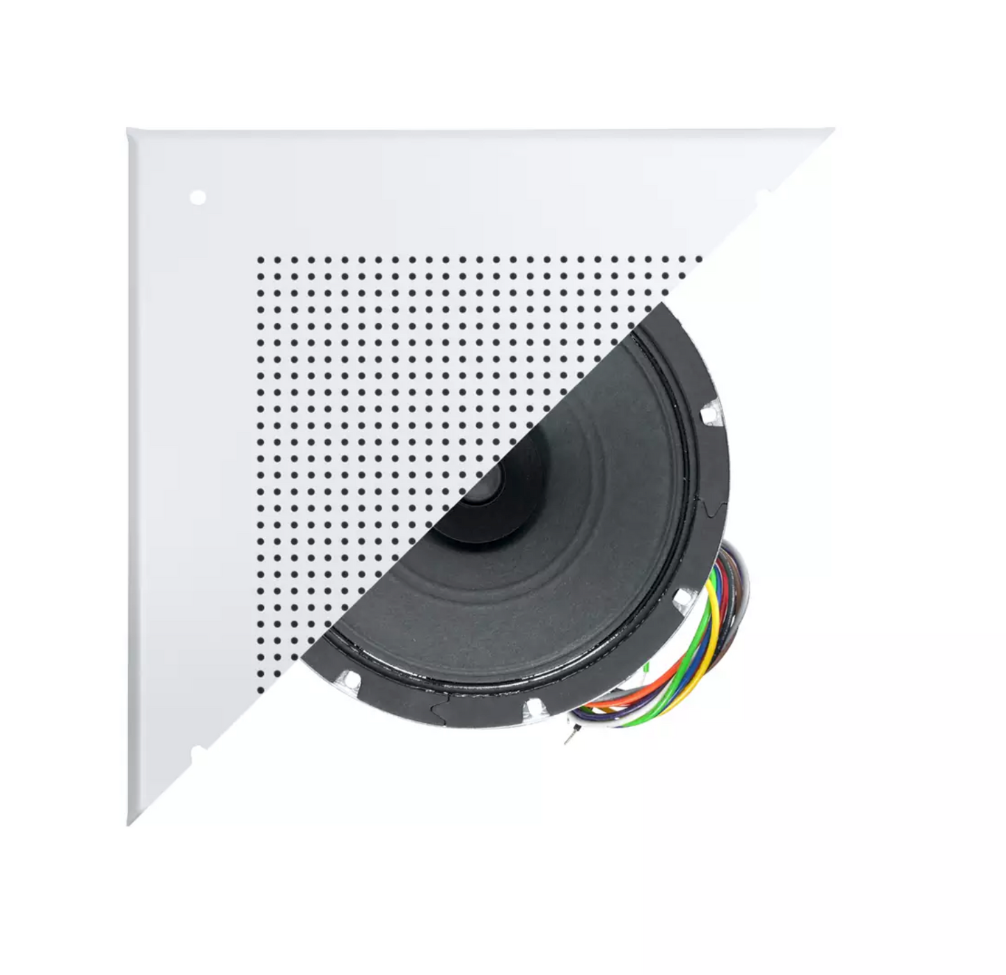 8IN 15W Dual Cone Speaker - Square Grille w/ Volume Knob