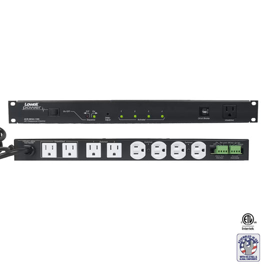 Lowell ACR-SEQ4-1509 - PDU with 9 (15A) Outlets, Sequencer, Remote Circuitry