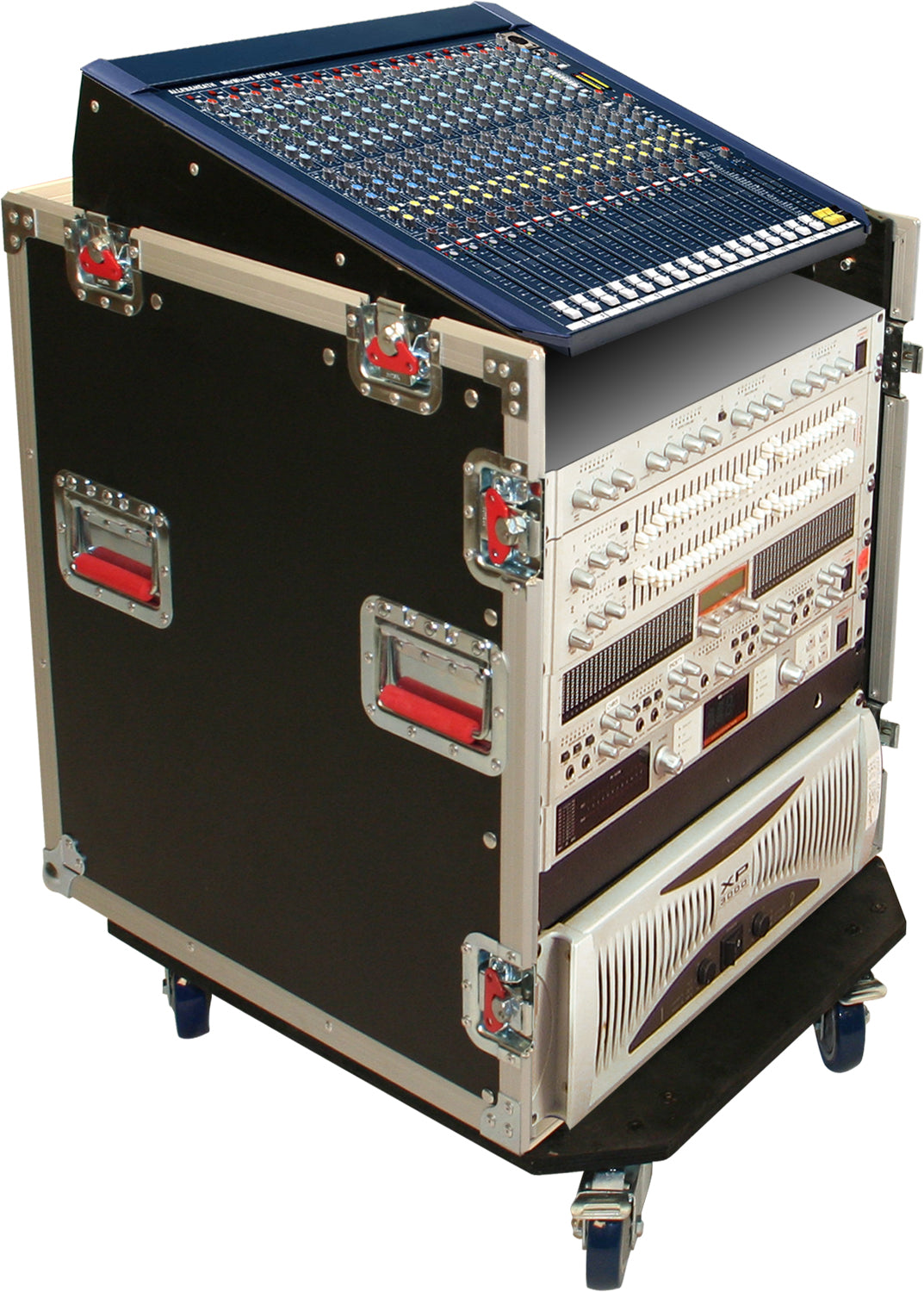 Gator Cases G-TOUR-GRC12X12 - 12U Top, 12U Side Audio Road Console Rack