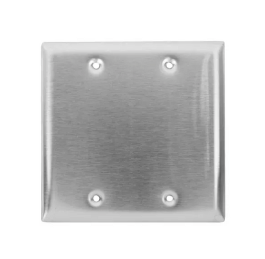 Stainless Steel Wall Plate - Double
